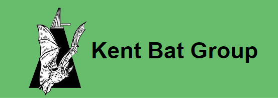 Kent Bat Group logo with bat flying in front of an oast