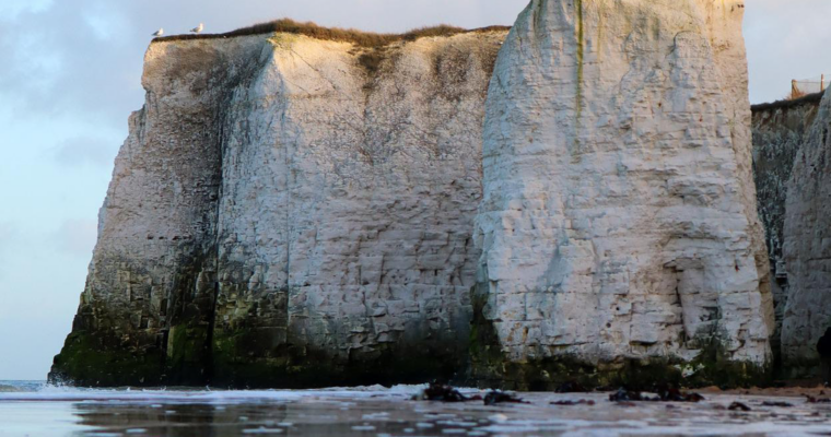 Reflections at St Margaret’s Bay of cliffs